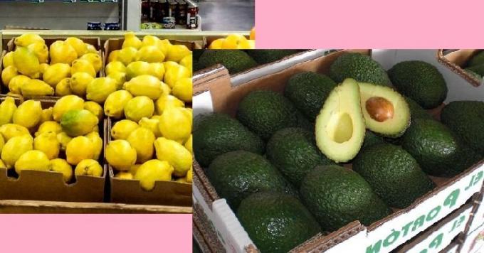 Citron og avocado i butikkerne