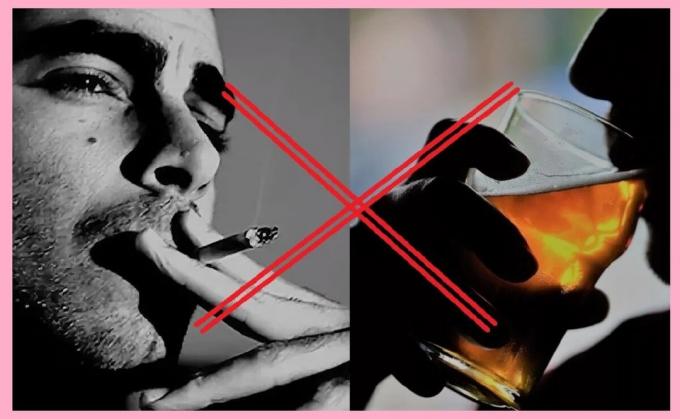 Begræns dårlige vaner (ryge cigaretter og alkohol-holdige drikkevarer)